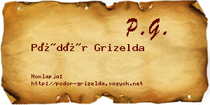 Pödör Grizelda névjegykártya